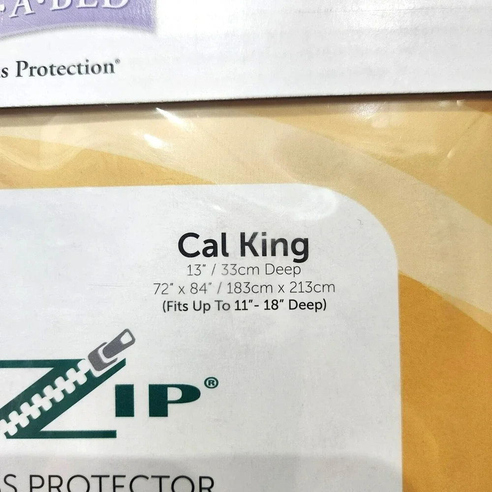 Protect-A-Bed Cal King AllerZip Smooth Mattress‎ Encasement Bedbug Allergy Proof